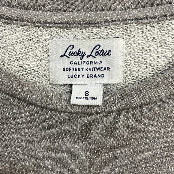Lucky Brand Sweatshirt Women's Size Small Gray Softest Knitwear Elephant Print - Picture 4 of 8